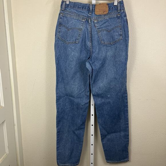 Levi’s Vintage 1987 505 Women’s 28x33 Size 15 Medium Wash Mom Jeans Made In USA - Picture 4 of 8